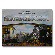 Mural postcard #12 Desert gold mining days